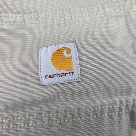 Carhartt Mens Rugged Flex Canvas Work Shorts Size 40 Relaxed Fit  Gray Khaki 3of - Picture 15 of 16
